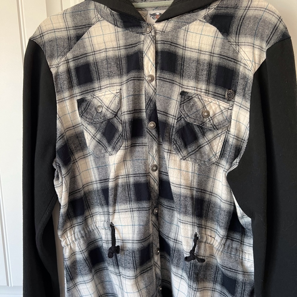 Women’s Harley-Davidson Flannel and knit hoodie